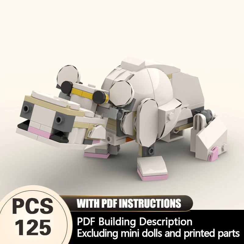

Creators Animal Series Model MOC Building Bricks Hippopotamus Modular Technology Gifts Holiday Assemble Children Toys Suit