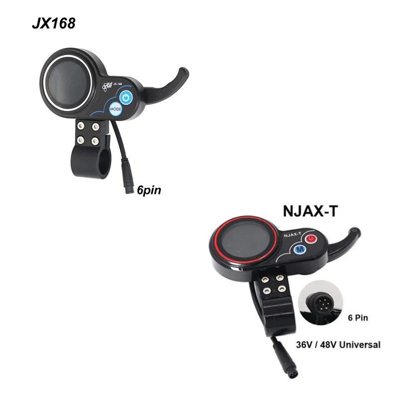 Electric Scooter LCD Display Meter Instrument Panel Power Switch Throttle 36V 48V Universal JX168 NJAX-T