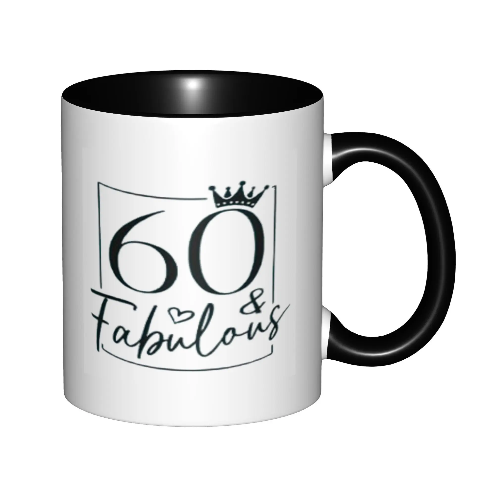 

60th Birthday Gifts for Women Her, Cool 1965 Birthday Gifts Mugs With Black Handle Birthday Coffee Mugs Ceramic Tea Cups 11oz