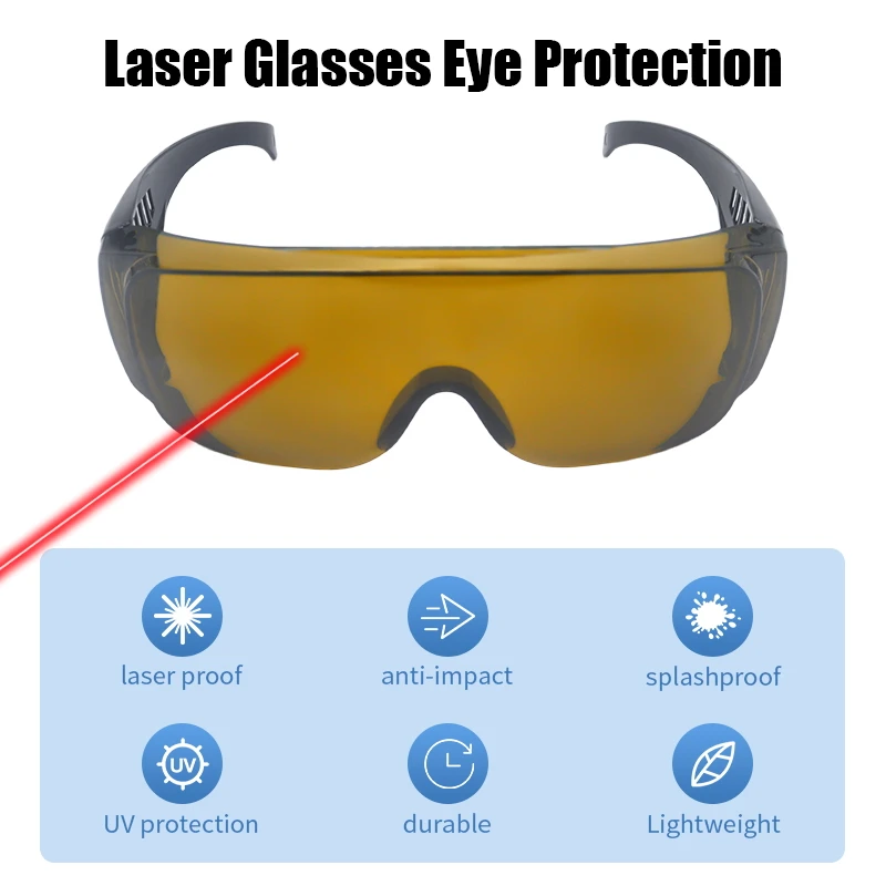 Laser Safety Glasses CE EN207 1070/1080nm OD7+ Impact Resistant PC Lens Fiber Laser Metal Welding Cutting Laser protection Glass