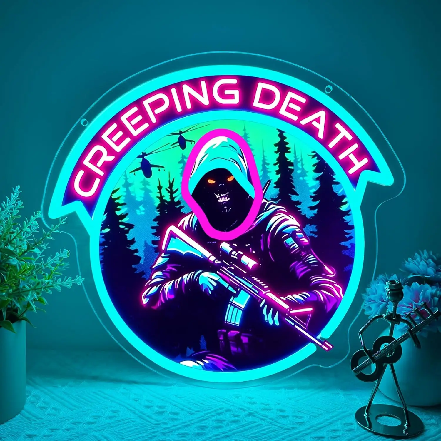 

UV Printing Gamer Neon Sign USB Powered LED Light for Club Gothic Room Gaming Room Bedroom Decoration Gift Art Wall Light
