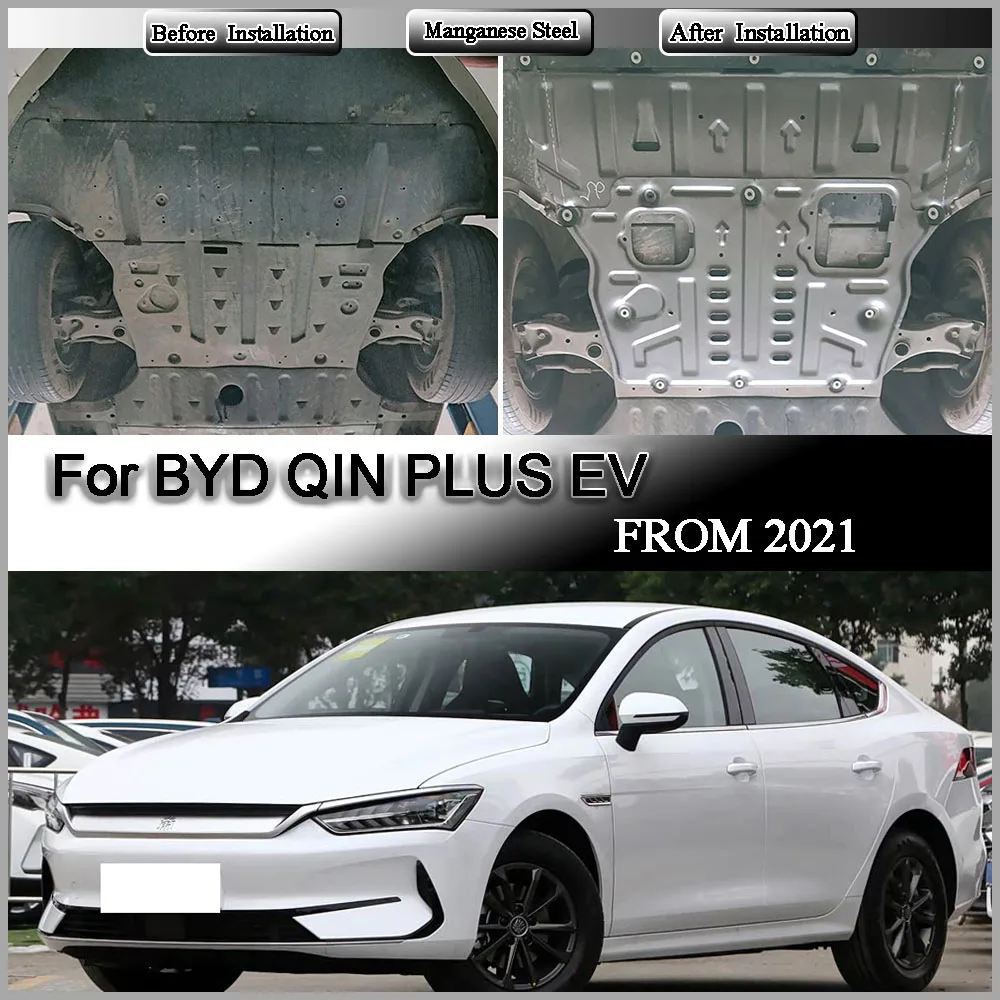 For BYD QIN PLUS EV 2021 400KM Protective Plate For Front Motor Rear Motor Front Batter Rear Battery Chassis Guard Board