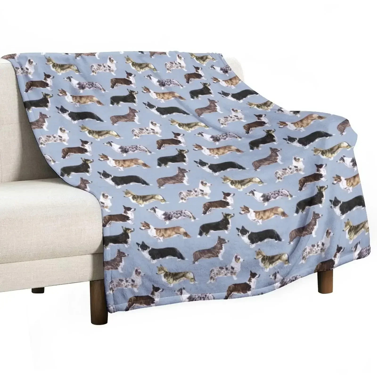 

Here I Go 'Agan On My Own - Welsh Cardigan Corgi Dog Pattern Throw Blanket Air Conditioner Soft Blanket for Office Home