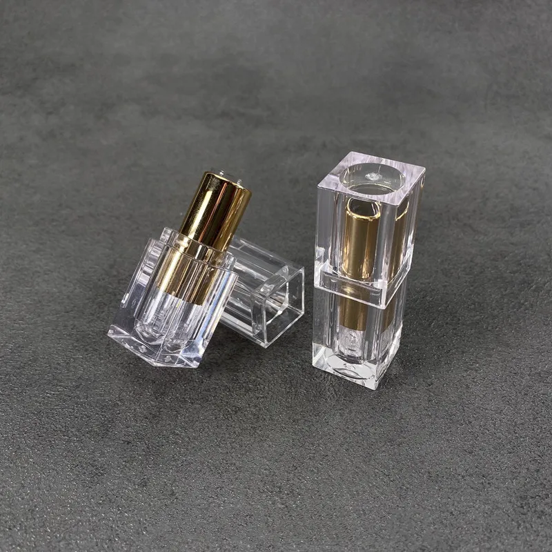 10/30/50pcs 12.1mm Empty Square Lip Balm Tubes Clear Lip stick Containers Plastic Liquid Lipstick Bottle Cosmetics Packing