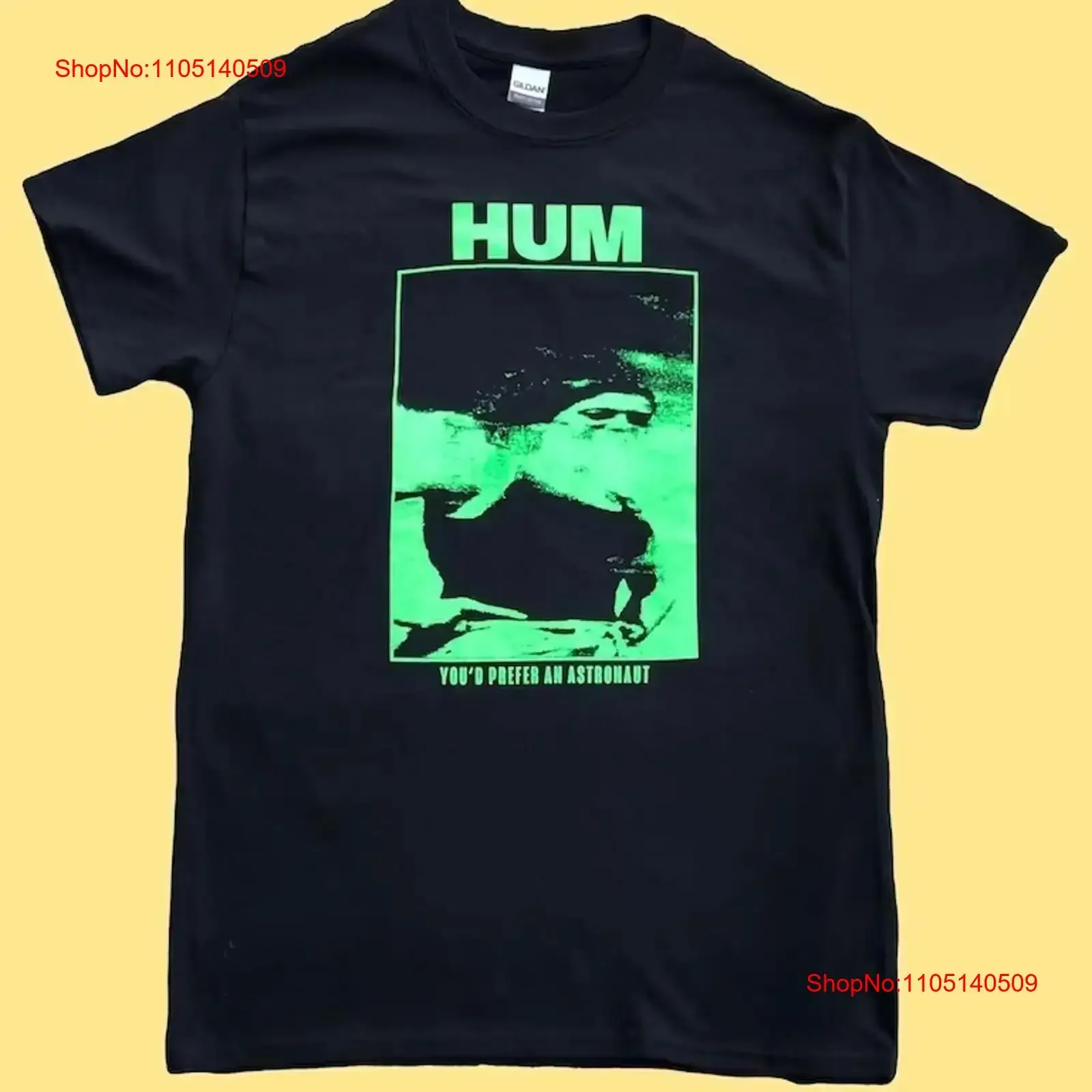 

Футболка Hum band You d Prefer An Astronaut в стиле ретро, новинка TE1661, винтажная стираная унисекс, дышащая, мягкая, слегка, универсальная