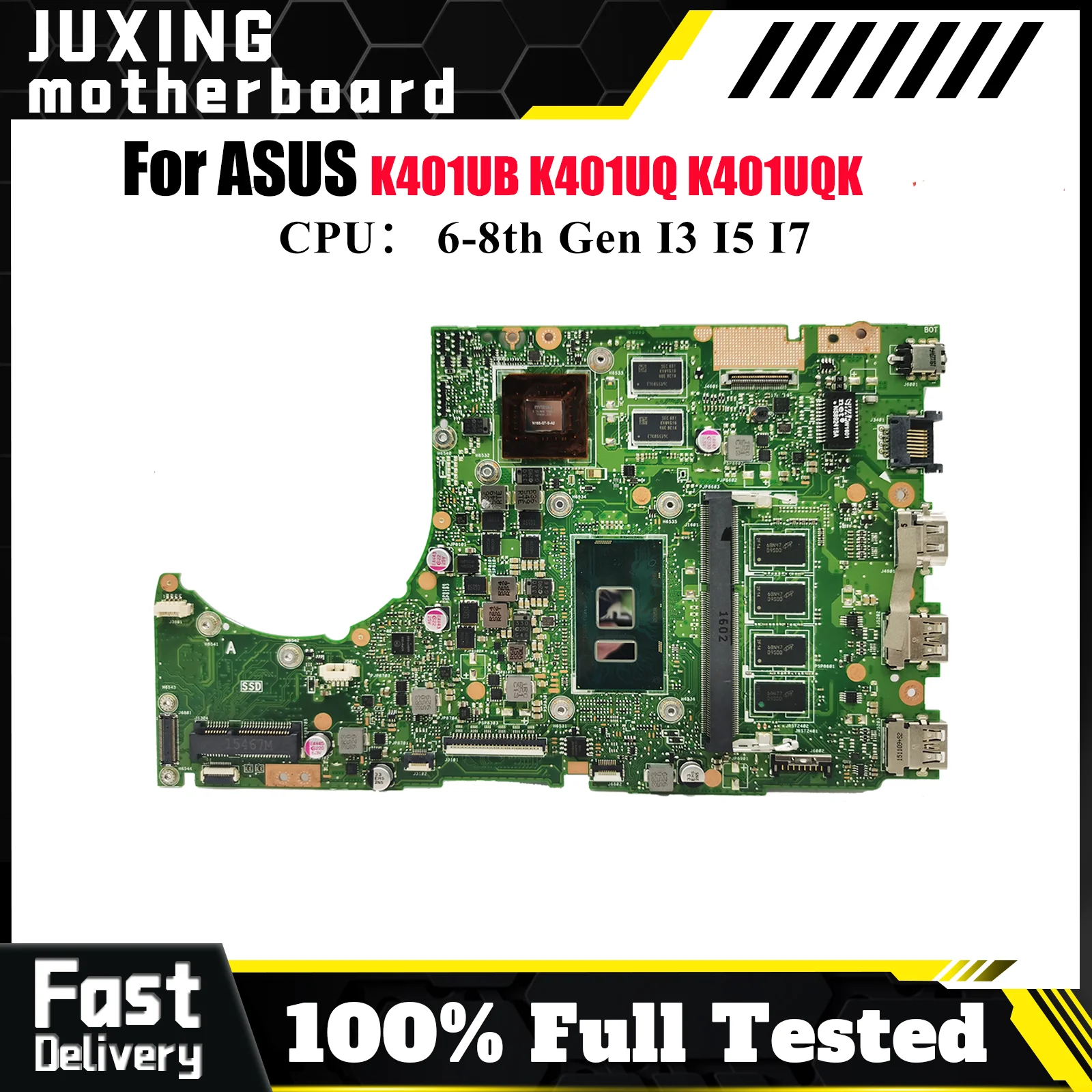 

K401UB Материнская плата для ноутбука ASUS VivoBook U4000 K401UQ A404U K401UB K401UQK K401U Материнская плата с процессором I3 I5 I7 в порядке быстрая доставка