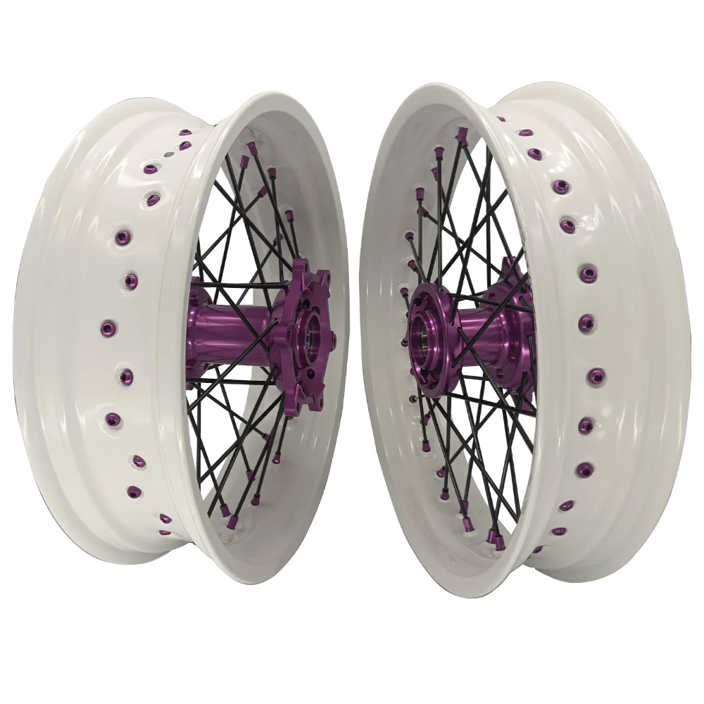 17 Inch 36 Spokes Anodization Alloy Motorcycle Spoke Wheels Supermoto Wheels For KTM EXC SXF SX 250 300 450
