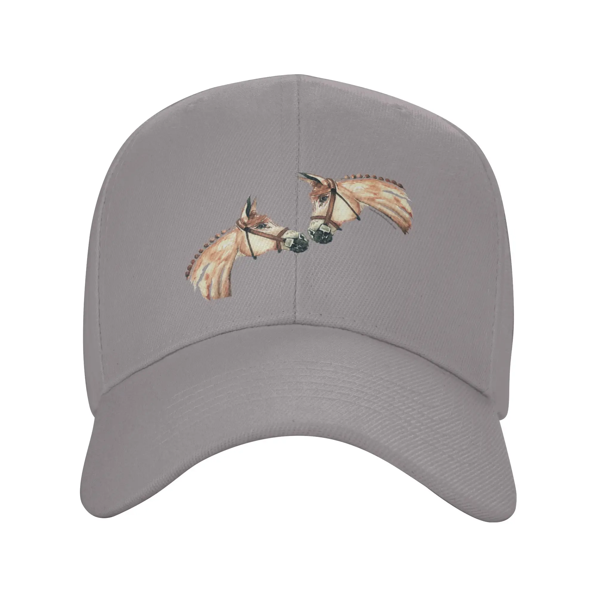 Hot Sale Reaching Horses Watercolour Design Baseball Cap  Soft Visor  Youth Activity Visor