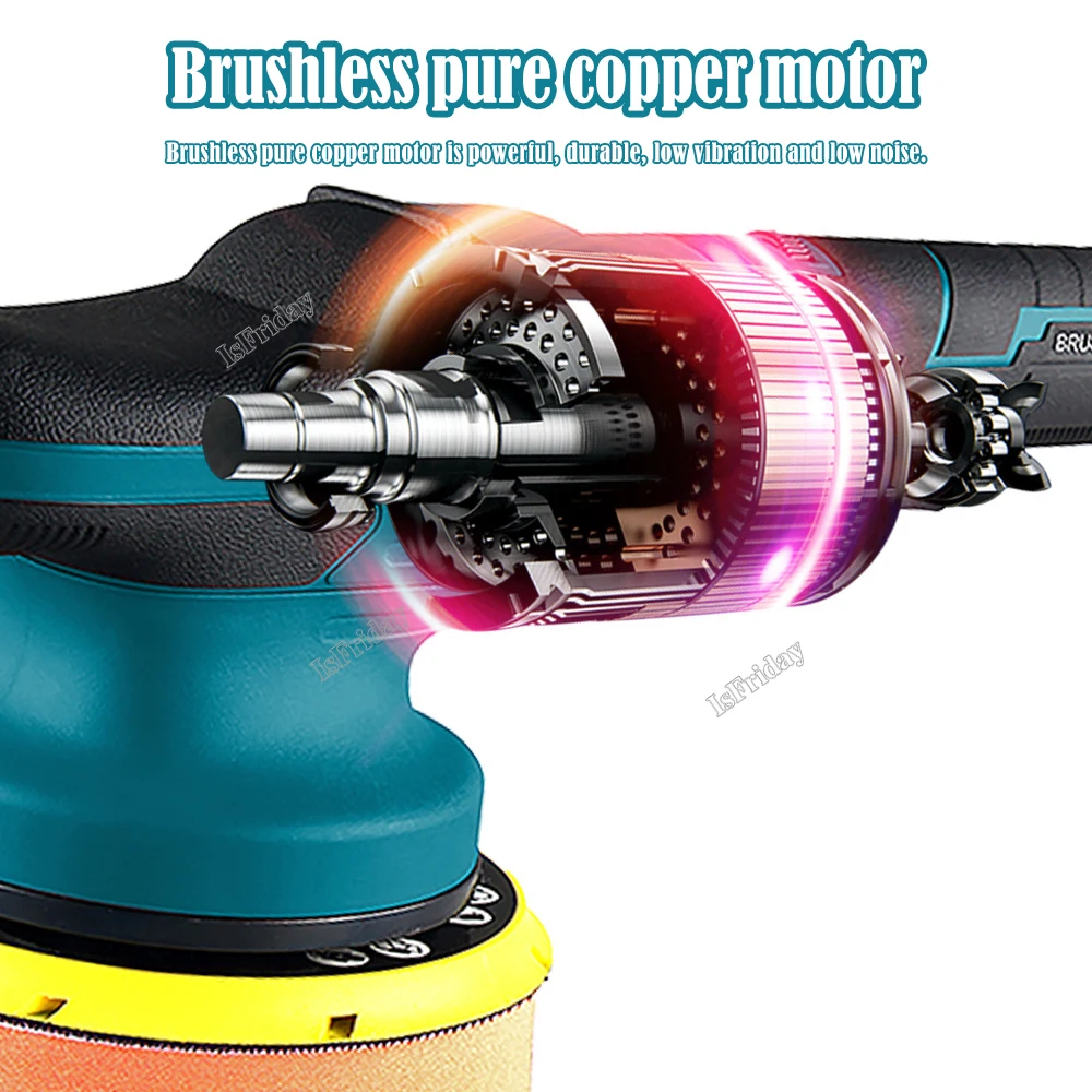 Cordless Car Polisher Electric Polisher Wireless Automobile Car Polishing Sealing Glaze Machine For Makita 18v Battery