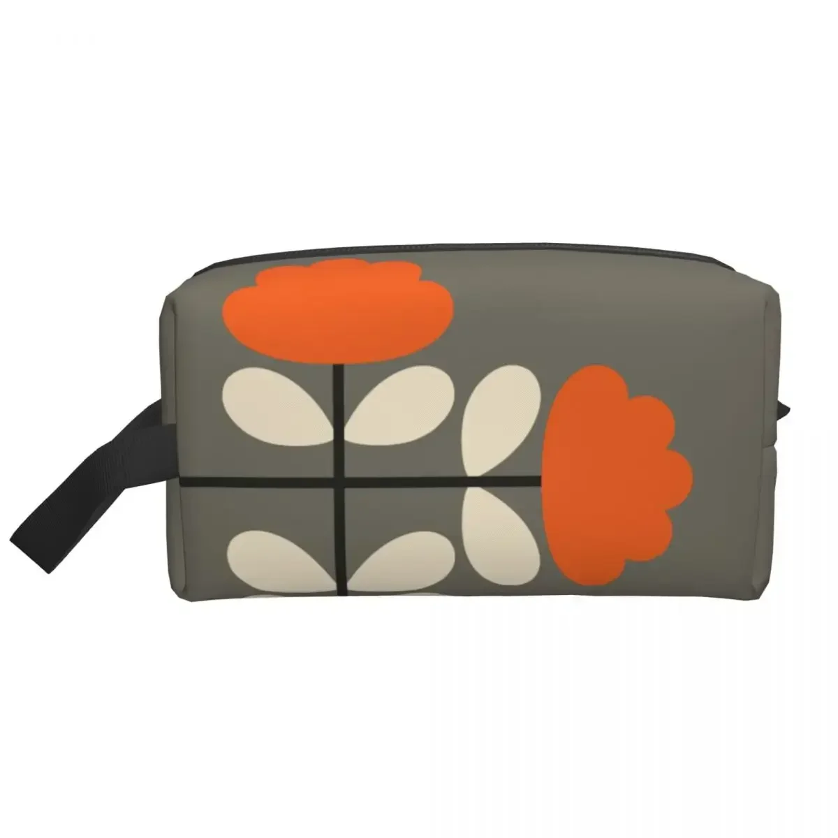 

Custom Pattern Cut Stem Toiletry Bag for Women Orla Kiely Makeup Cosmetic Organizer Ladies Beauty Storage Dopp Kit Box