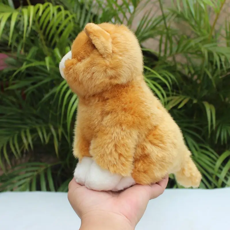 new soft plush cat toy high quality yellow cat doll christmas gift about 20cm w2537