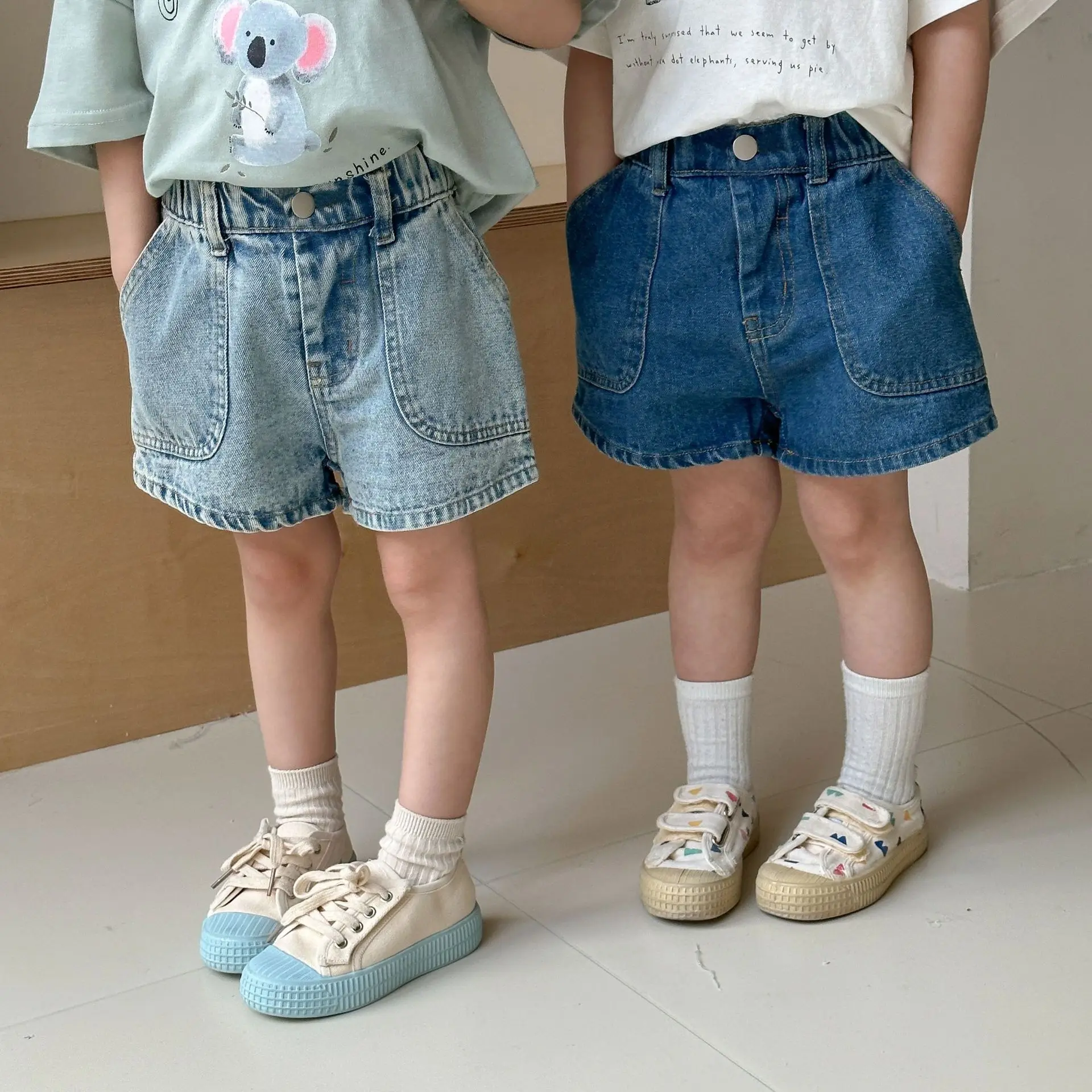 

Summer Unisex Children Denim Shorts 1-10Years Girls Shorts Casual Pants Korean Loose Baby Boys Jeans Shorts Kids Clothes