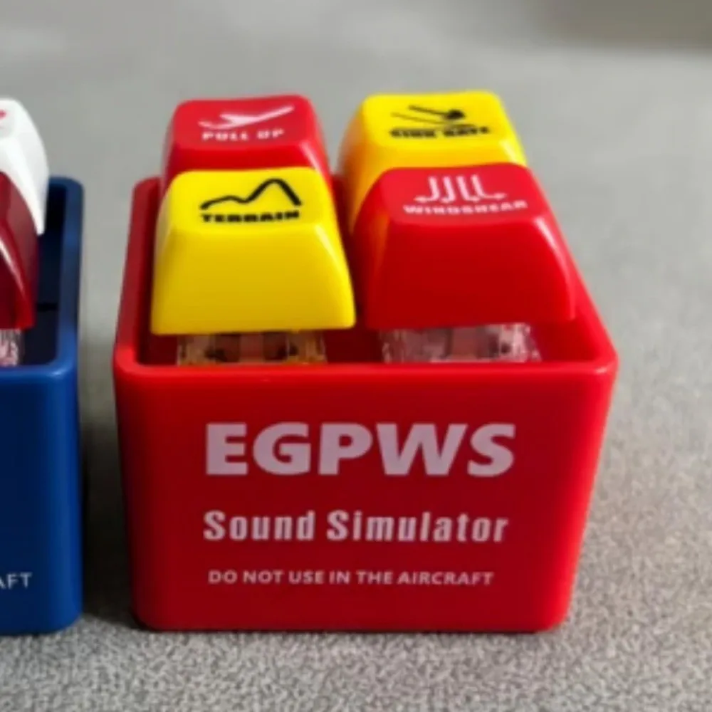 737 Airbus EGPWS Warning Simulator Aircraft Route Highly Simulated Pilot Keychain Plastic Sound Effects 737 Warning Sound