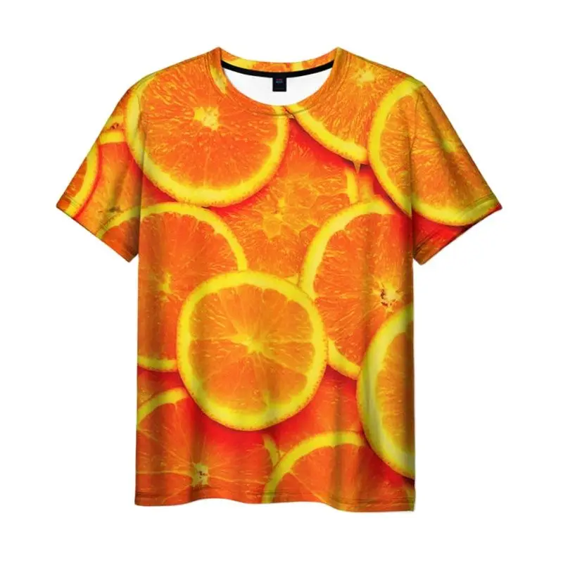 Fun Fruit Graphic 3D Printed Summer Fashion New Men's And Women's Casual Creative Simple Round Neck Short Sleeve T-shirt Tops