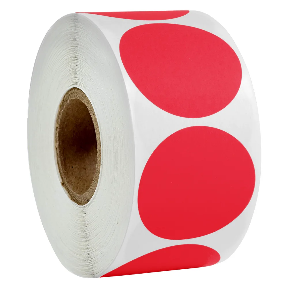 25mm 250-500 stücke Bunte Beschreibbare Runde Selbst-klebe Aufkleber Handschrift Kategorie Etiketten Dekoration Verpackung Liefert Großhandel – Detail 8
