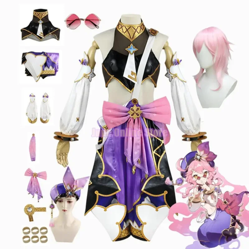 Genshin Dori cosplay costume pink wig hair Genshin impact Sumeru cosplay costumes Dori outfits