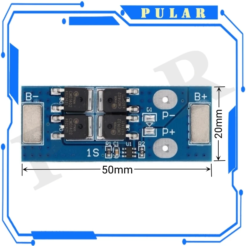 BMS 1S 12A 16A 24A 3.7V LiFePO4 Lithium Battery Protection Board 18650 4.2V Charging Voltage/Short Circuit/Overcharge Prevention