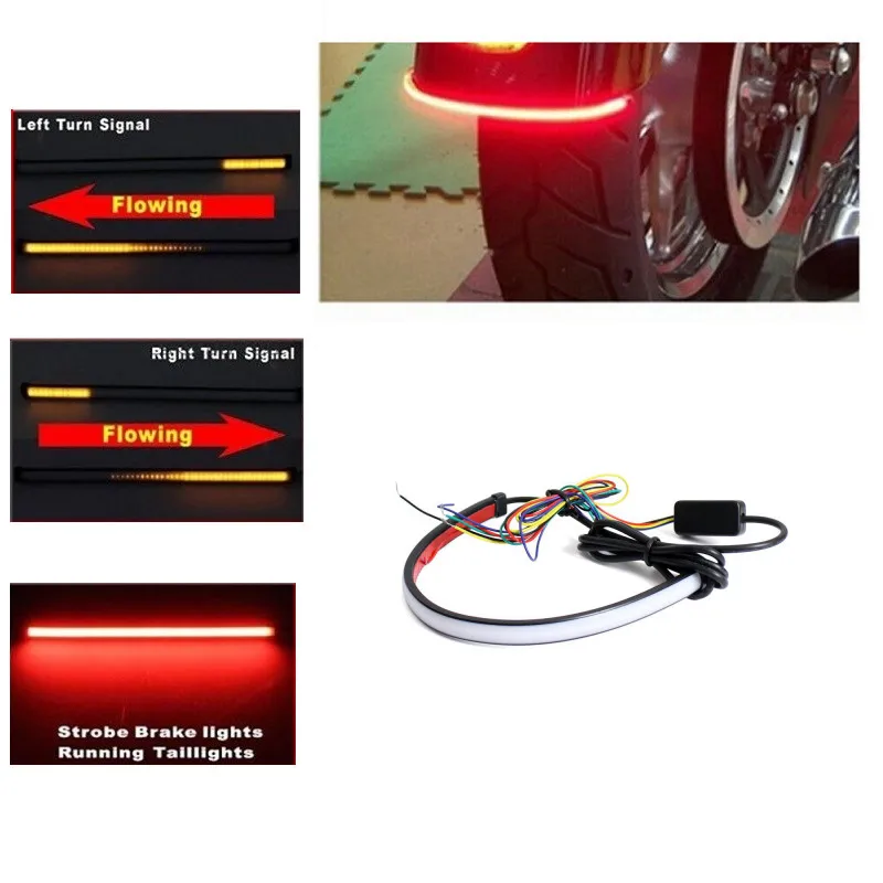 

LED Tail Tidy Fender Eliminator Bracket Bar Sequential Switchback Tail Brake Turn Signal Light for Suzuki Boulevard M109R M90