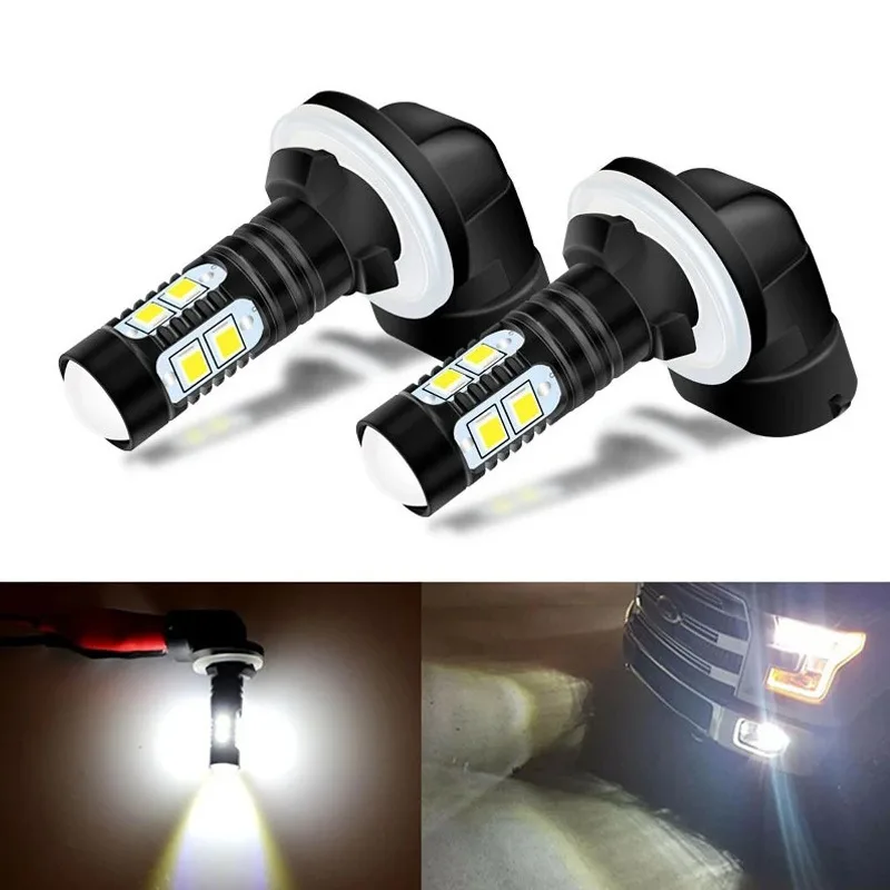 

880 881 H27 LED Headlight Bulbs 12V 50W 6000K Car Fog Lamp Retrofit Universal Fit 10SMD 2035 Chips