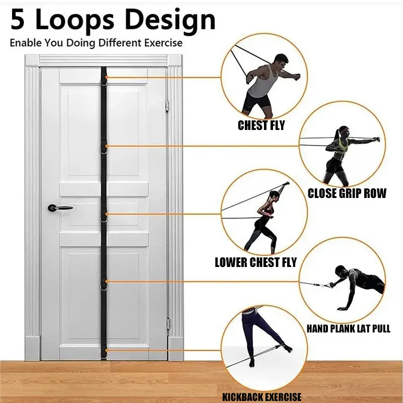 Upgrade Door Anchor Strap for Resistance Bands Exercises Anchor Gym Attachment for Home Fitness Portable Door Band Resistance