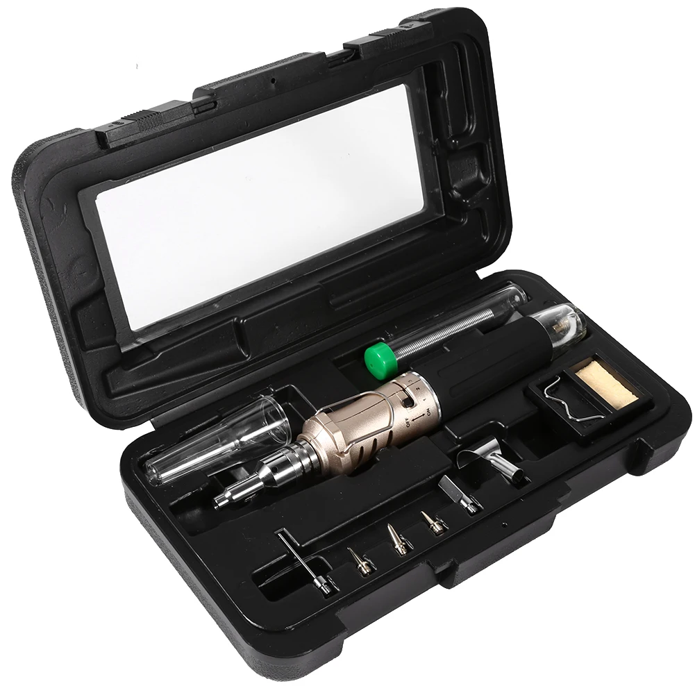 

10 in 1 Portable Professional Automatic Ignition Soldering Iron Set Welding Kit Torch Tool