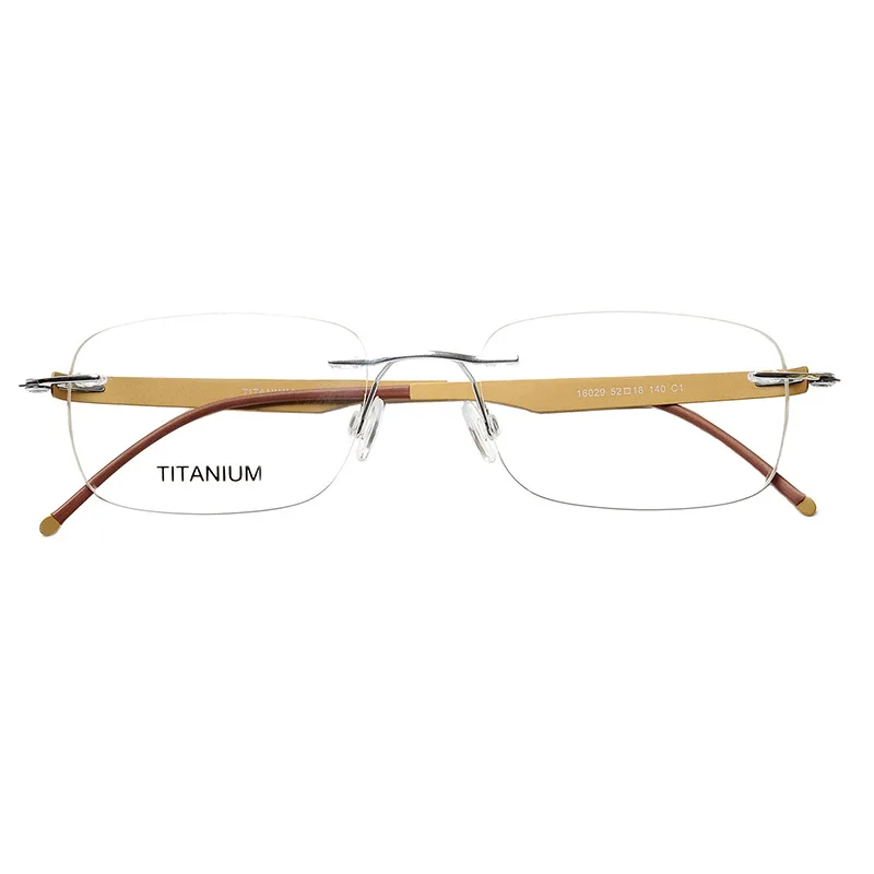 

Pure Titanium Rimless Eyeglasses Optical Frames Customize Prescription Eyewear for Men Women Super Quality Brand Design Eyewear