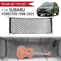 Trunk Organizer Cargo Net For Subaru Forester 1998- 2021 2022 2023 2024 2025 Premium Nylon Mesh Car Trunk Organizer