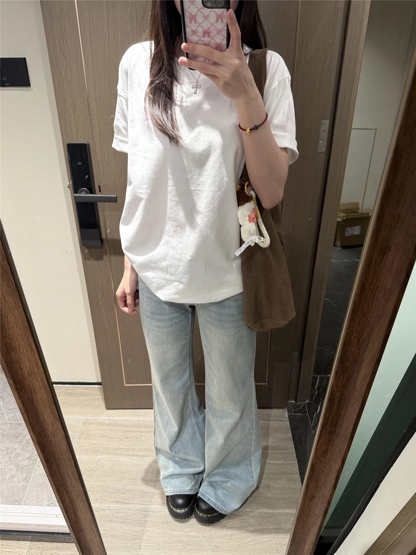 

American Vintage Low Waist Flared Jeans Women's Spring Summer Loose Drapey Tall Extended Floor-Length Pants Casual Style