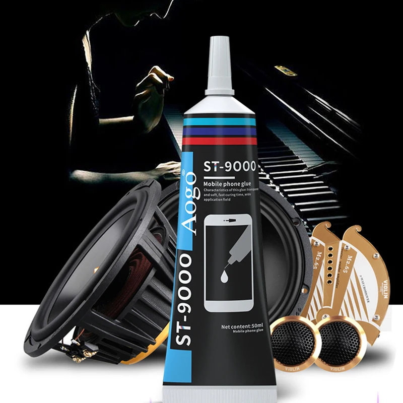 15/50/110ML Black Loud Speaker Repair Glue Foam Side Dust Cap Rubber Edge Bonding Speaker Edge Cracking Strong Adhesive