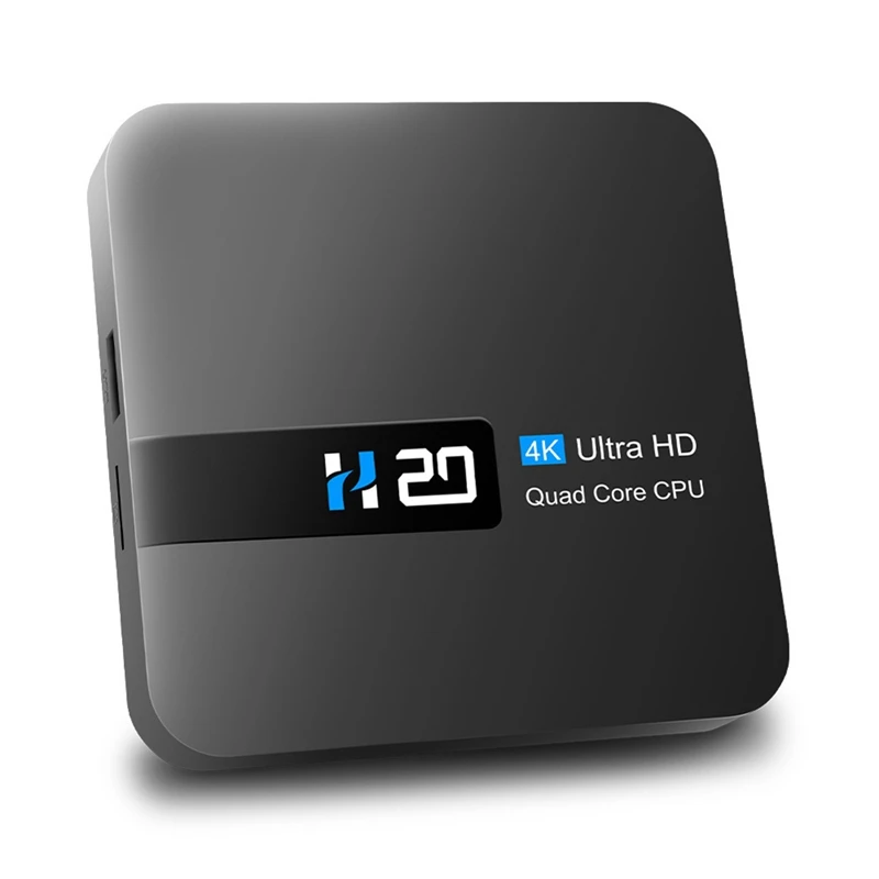 H20 Smart Tv Box Android10.0 1Gb 8Gb 4K Hd H.265 Mediaspeler Android 3d Spelen Snel 1080P Set Met Ons Plug