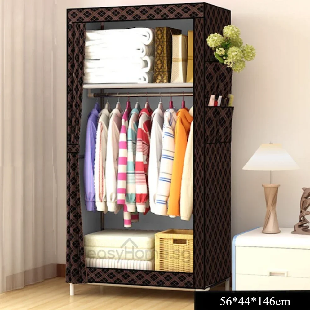 Minimalist Foldable Wardrobe Plastic Storage Cabinet Room Furniture Cheap Bedrooms Wardrobes Closet Armable Home Storage Rack image 5