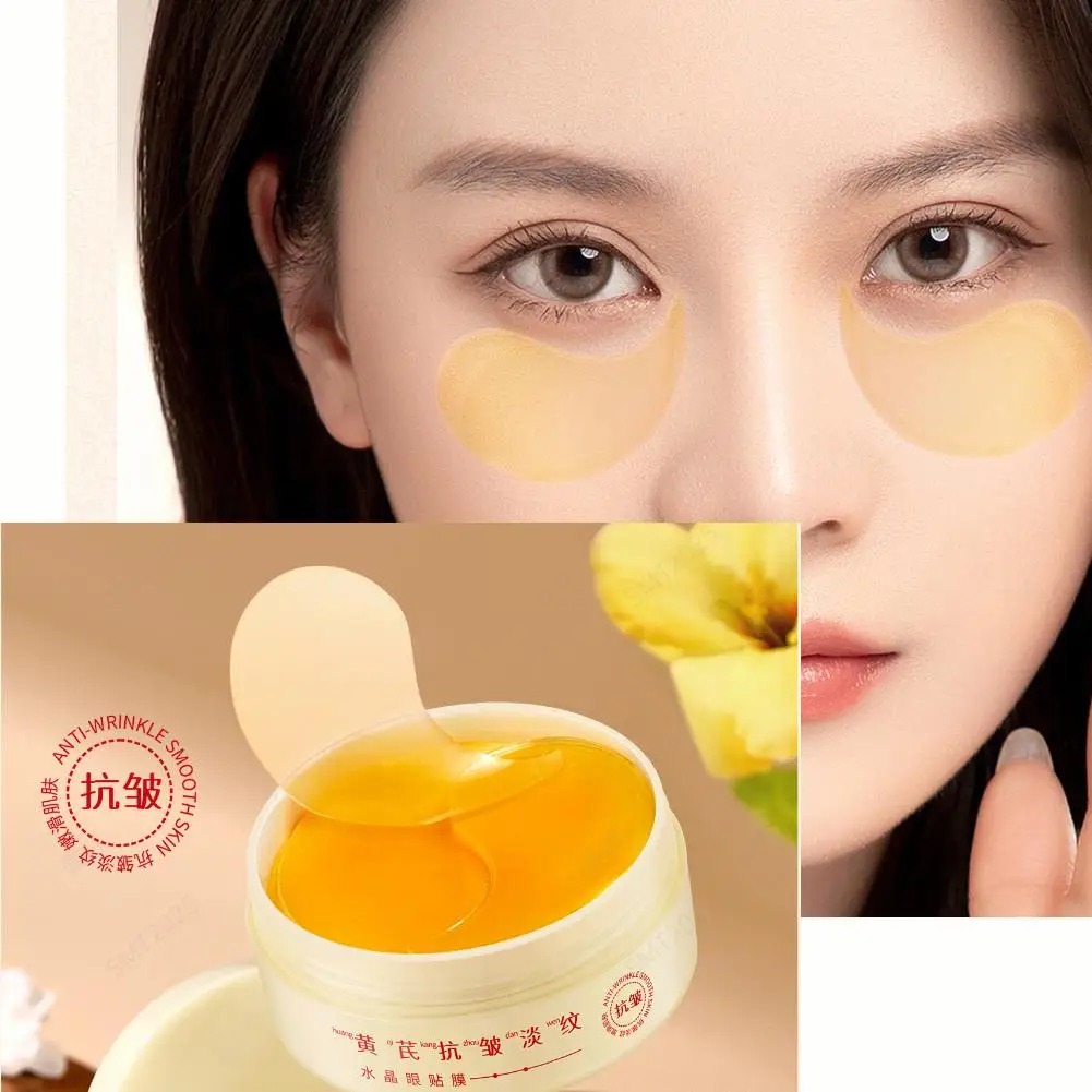 60pcs Astragalus Eye Mask Tender Smooth Skin Moisturizing Reduce Fine Lines Tighten Around Eyes Improve Dark Circles
