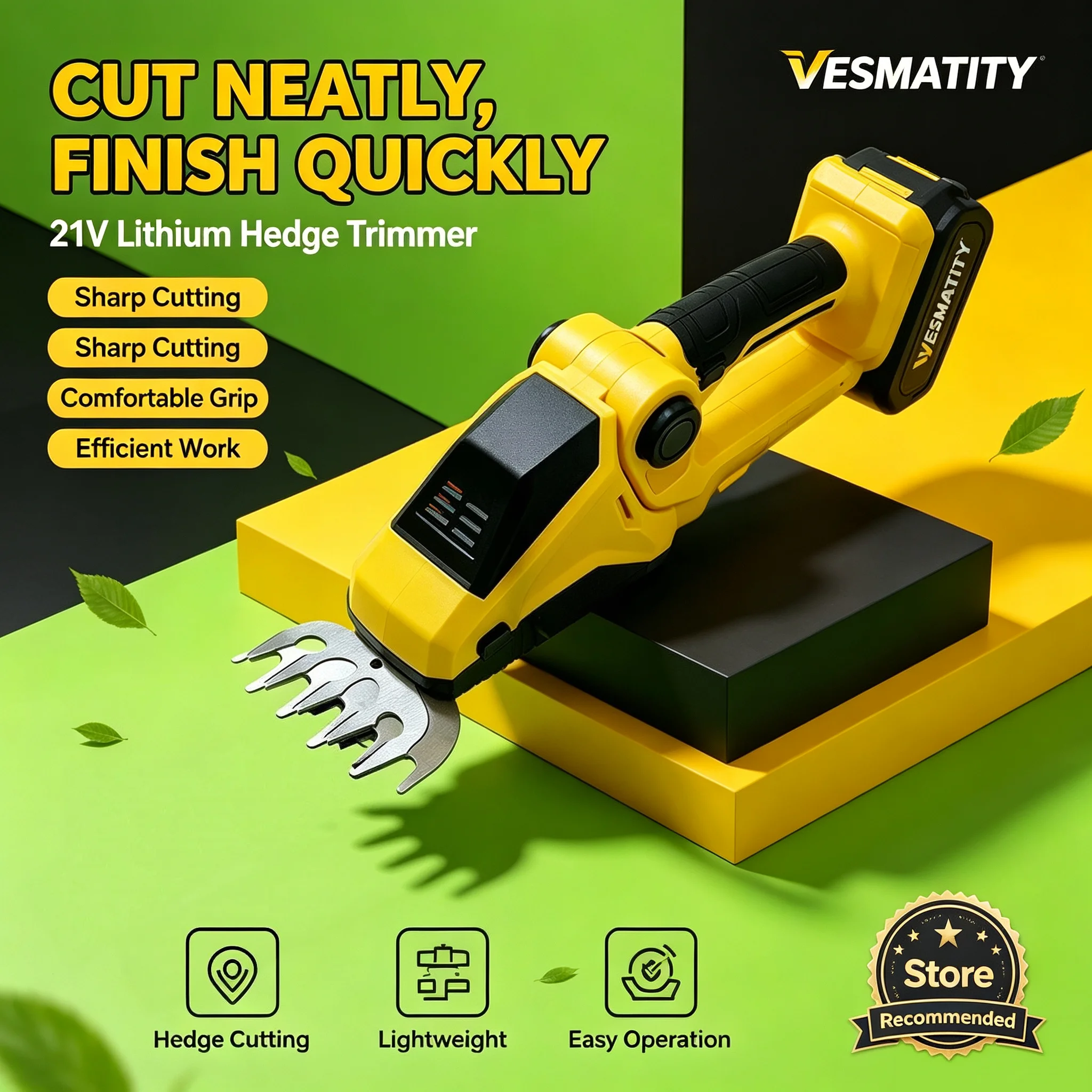 Hedge Trimmer Brushless 2 in 1 Cordless Grass Shears Garden Rechargeable Power Tool for 20V Battery Electric Handheld Heavy Duty