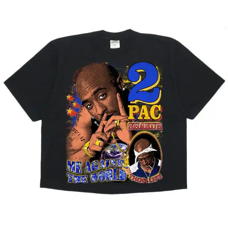 Tupac Shakur Drop Shoulder Rap Tee