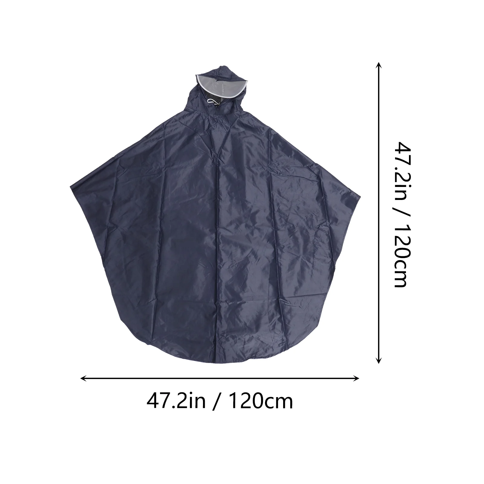 Women Men Safe Reflective Bike Poncho with Sleeves Long Raincoats Transparent Thickening Large Hat Brim(Army Green)