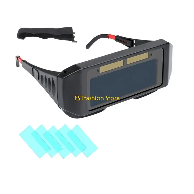 Y5GC Ventilated Auto Darkening Safety Glasses for Welding with Enhancing Comfortable and Light Blocking Protective Goggles