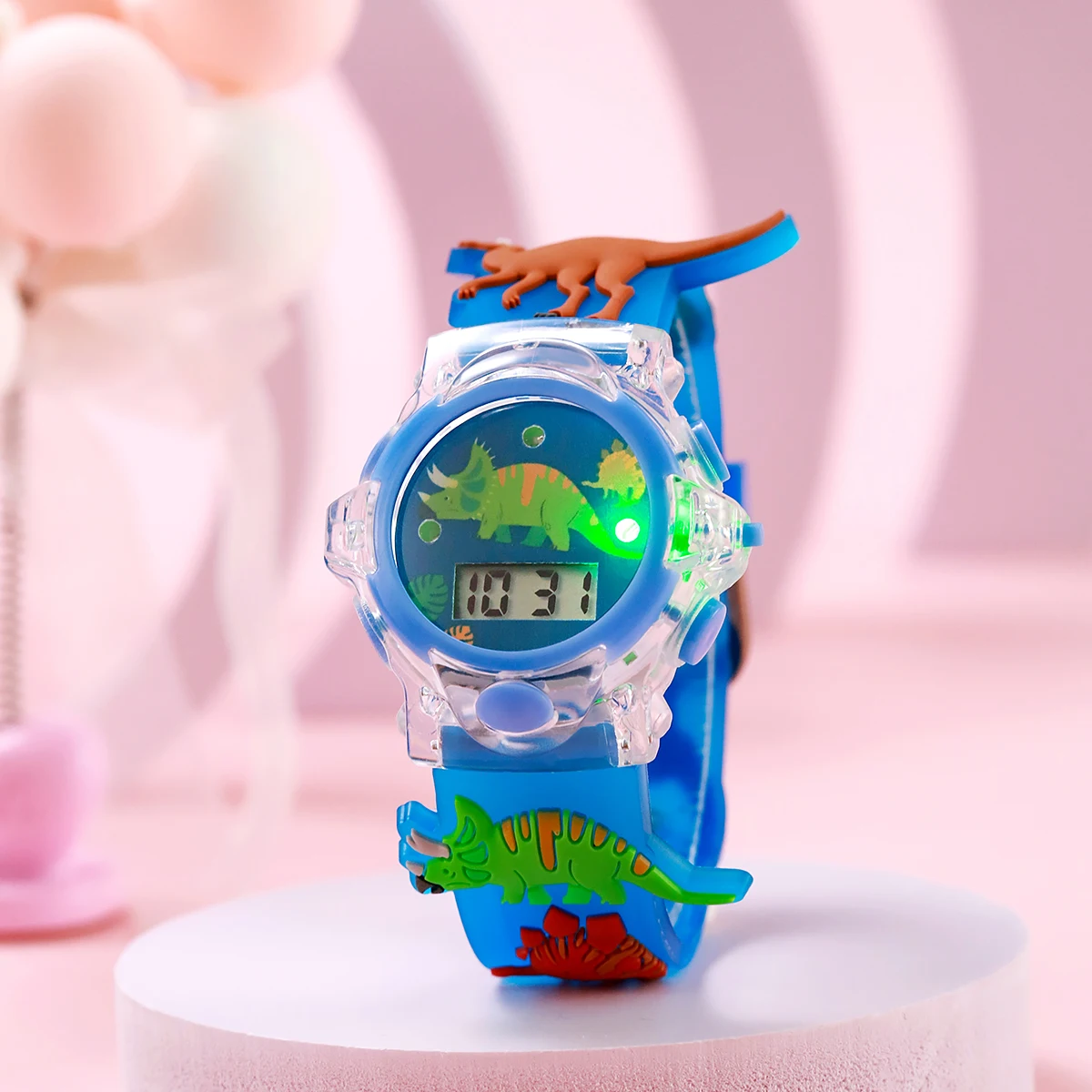 

Модные и милые светящиеся яркие электронные часы с изображением динозавра, подходящие для подарков на Рождество и Хэллоуин