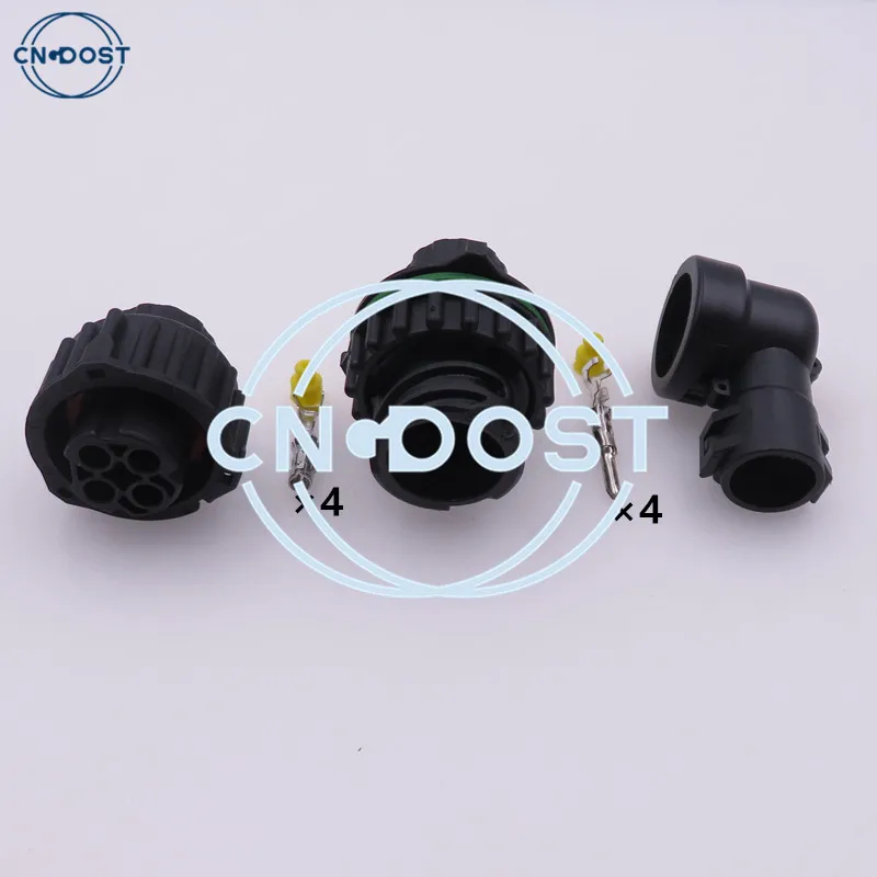 1 Set 4 Pin 1-967402-1 1-967325-1 AC Assembly Tyco Round HOWO A7 Odometer Speed Sensor Socket Automotive Waterproof Connector