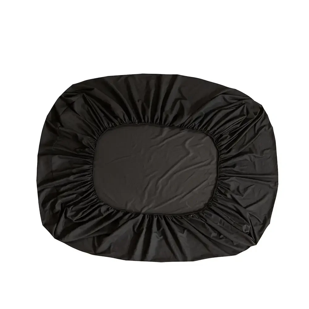 Bonenjoy 1pc Black Color Fitted Sheet Single/Queen/King Size Drap De Lit Bed Sheet Sets Solid Double Bed Sheets (No Pillowcase)