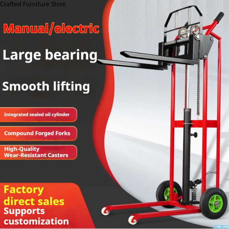 Carretilla Elevadora para Taller Libre de Polvo, Carretilla Elevadora de Servicio Pesado para Exteriores, Carretilla Elevadora Hidráulica Comercial para Muebles ZY60CC