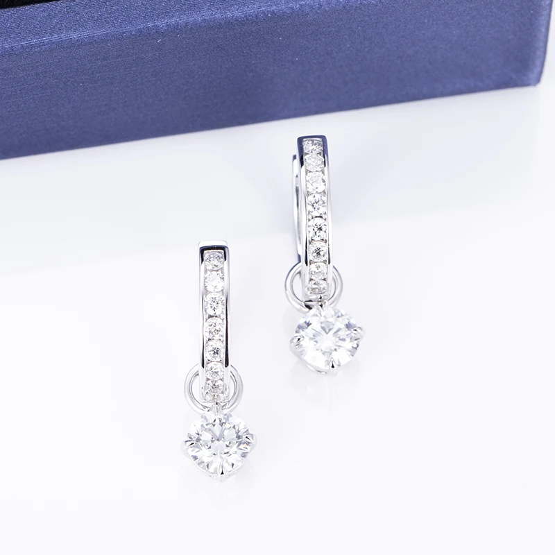 1CT Lab Grown Diamond Earring With Certificate 18K Gold A Pair Of Stud Earrings For Women Girls In Stock Wholesales MSE-518