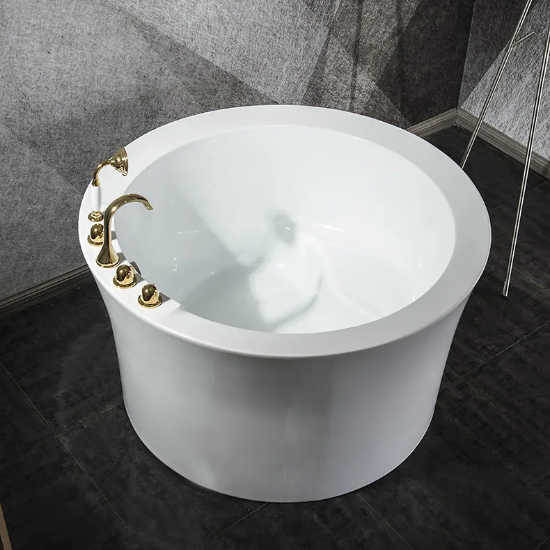 Small apartment acrylic round 1.2 meters independent docking hotel engineering villa spa bathtub