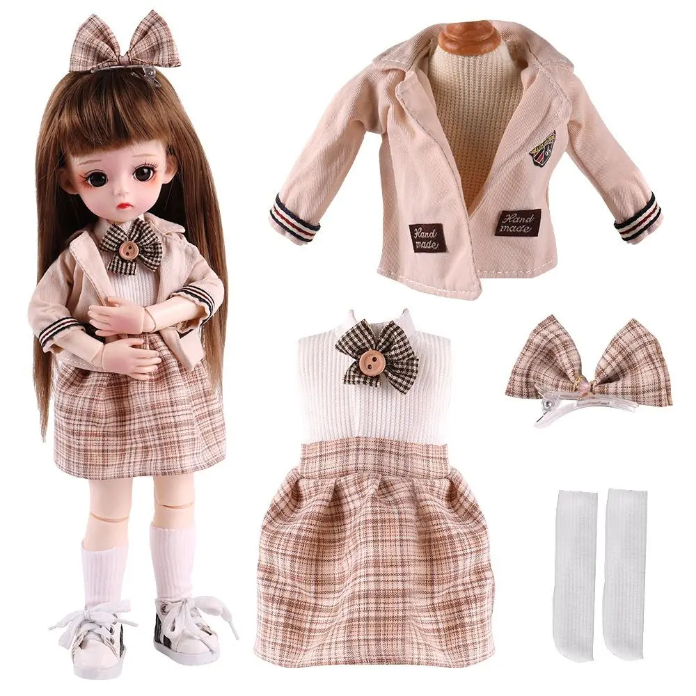 Ubrania dla lalek 1/6, przebieranki, makijaż, ręcznie robione, strój dla lalki 30 cm, zabawa w dom, odzież codzienna, strój dla lalki BJD