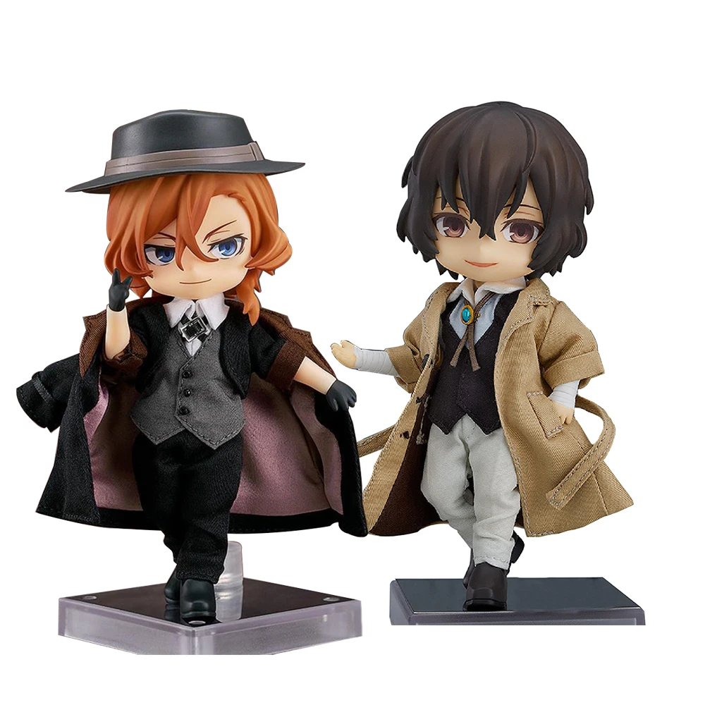 

BSD Anime Figure Dazai Osamu Cute Toy Nakahara Chuuya removable clothing Action Figurine Collectible Model Dolls Xmas Kids Gift