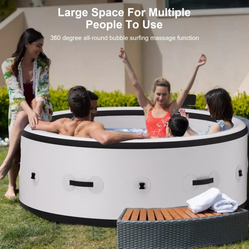 For Inflatable SPA Jacuzzi Pool Automatic Heating Constant Temperature Hot Tub Wave Bubble Massage Pool