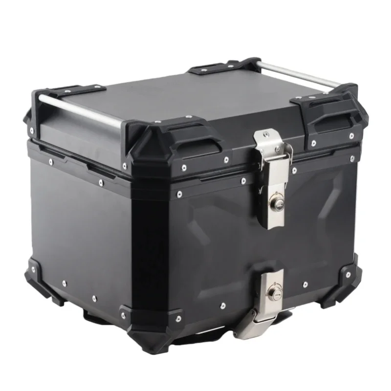 EU 45L Heckkoffer Motorrad-Aufbewahrungsbox Motorrad-Topcase Hochbelastbarer 45L Aluminium-Motorradkoffer für Gepäck