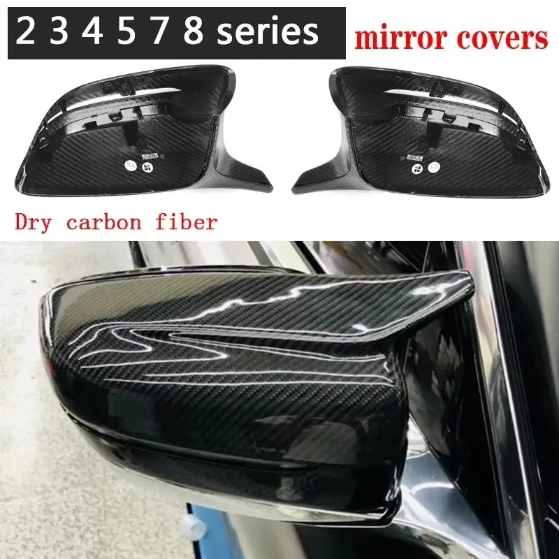 For BMW 2 3 4 5 7 8 Serie G20 G42 G30 G14 G15 G16 G22 G23 Carbon fiber Shells Rearview Cap  rear view mirror case cover body kit