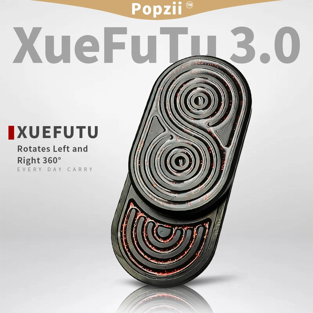 XueFuTu 3.0 gira esquerda e direita 360 °   Edc mecânico push slider adultos alívio do estresse brinquedo alívio do estresse gadgets ansiedade brinquedos
