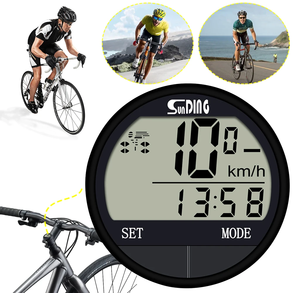 Bike Computer Bicycle Speedometer Multi-Functional Cycling Odometer with Screen Mountain Bike Speedometer for Road Bike MTB