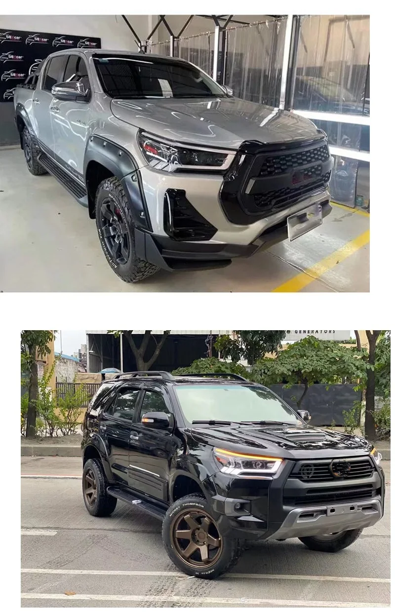 Auto Front Headlamps Lights Fit for Hilux Revo Rocco 2021 2022 2023 Front Bulbs Full Leds